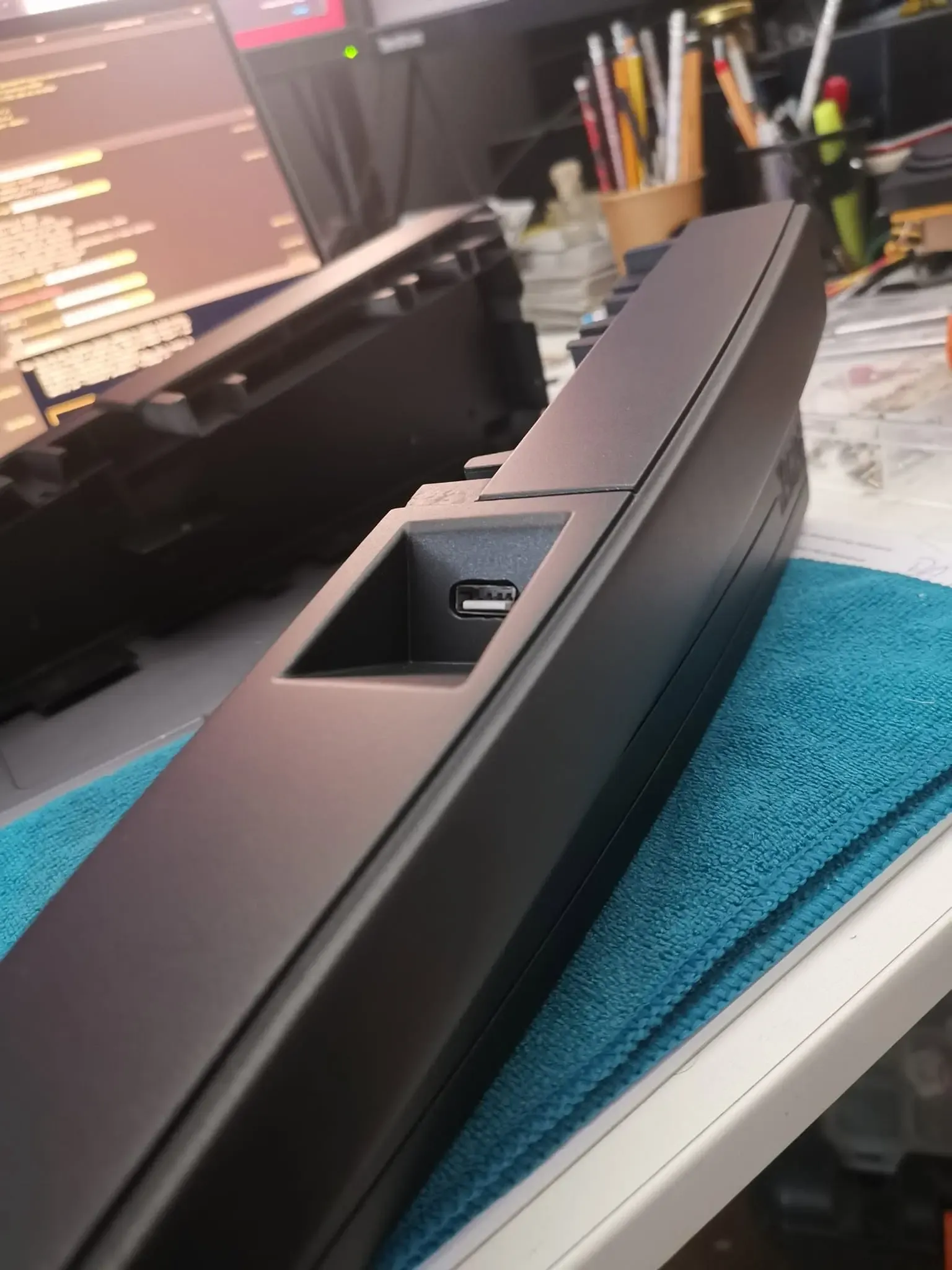 End cap with USB port