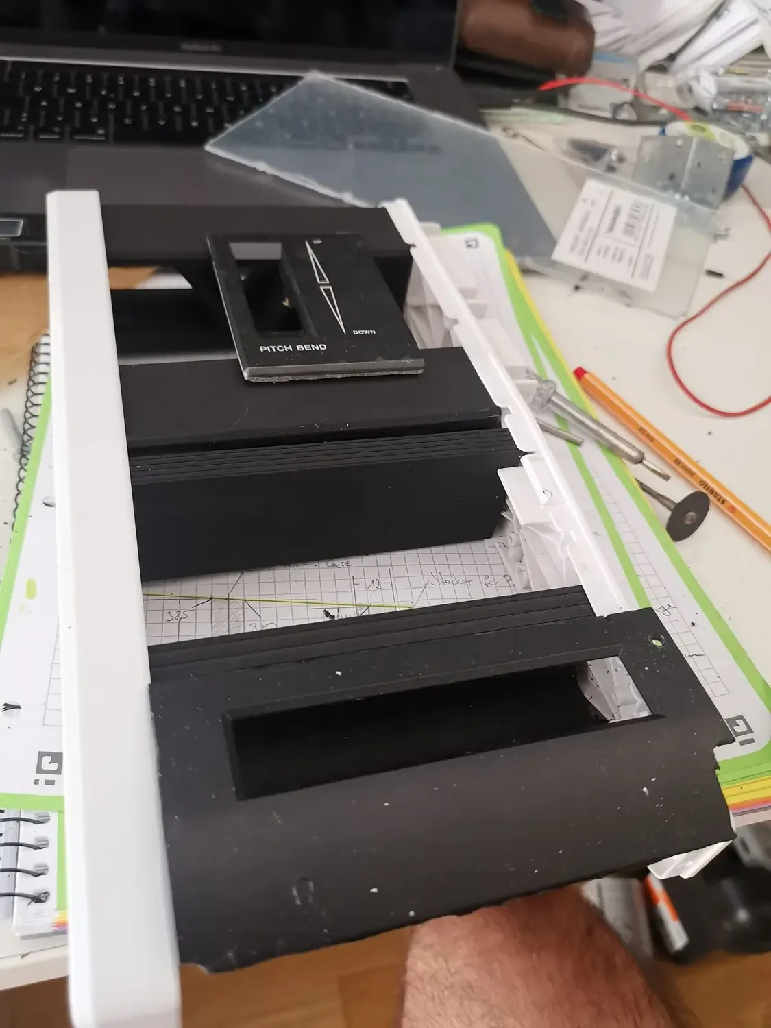 Plexiglas cover and plastic soldering