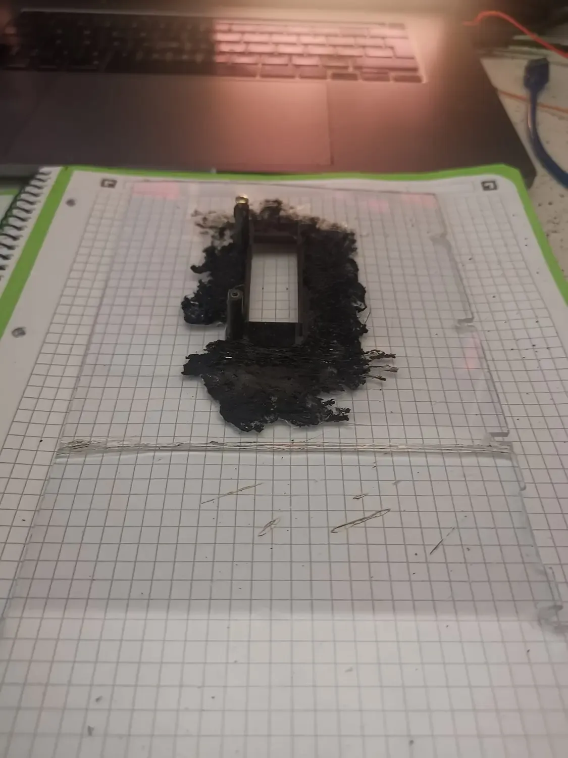 Plastic soldering reinforced with paper clips