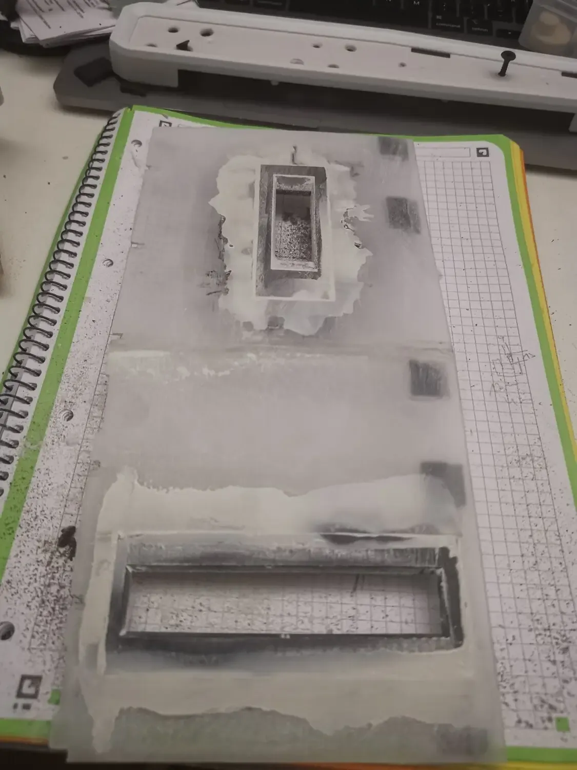 Polyester layer sanded