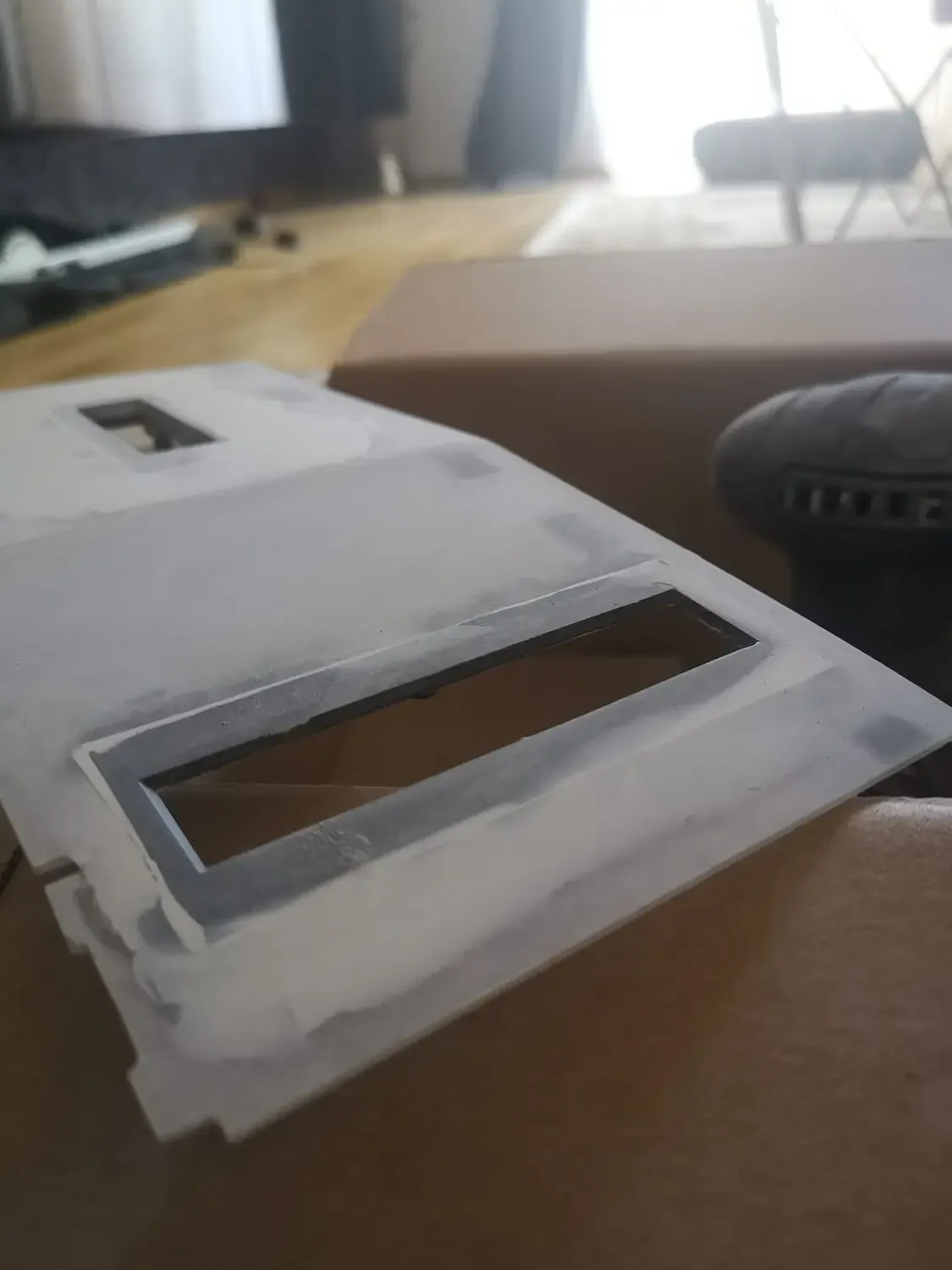 Polyester layer sanded