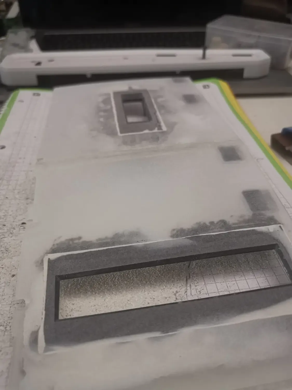 Polyester layer sanded