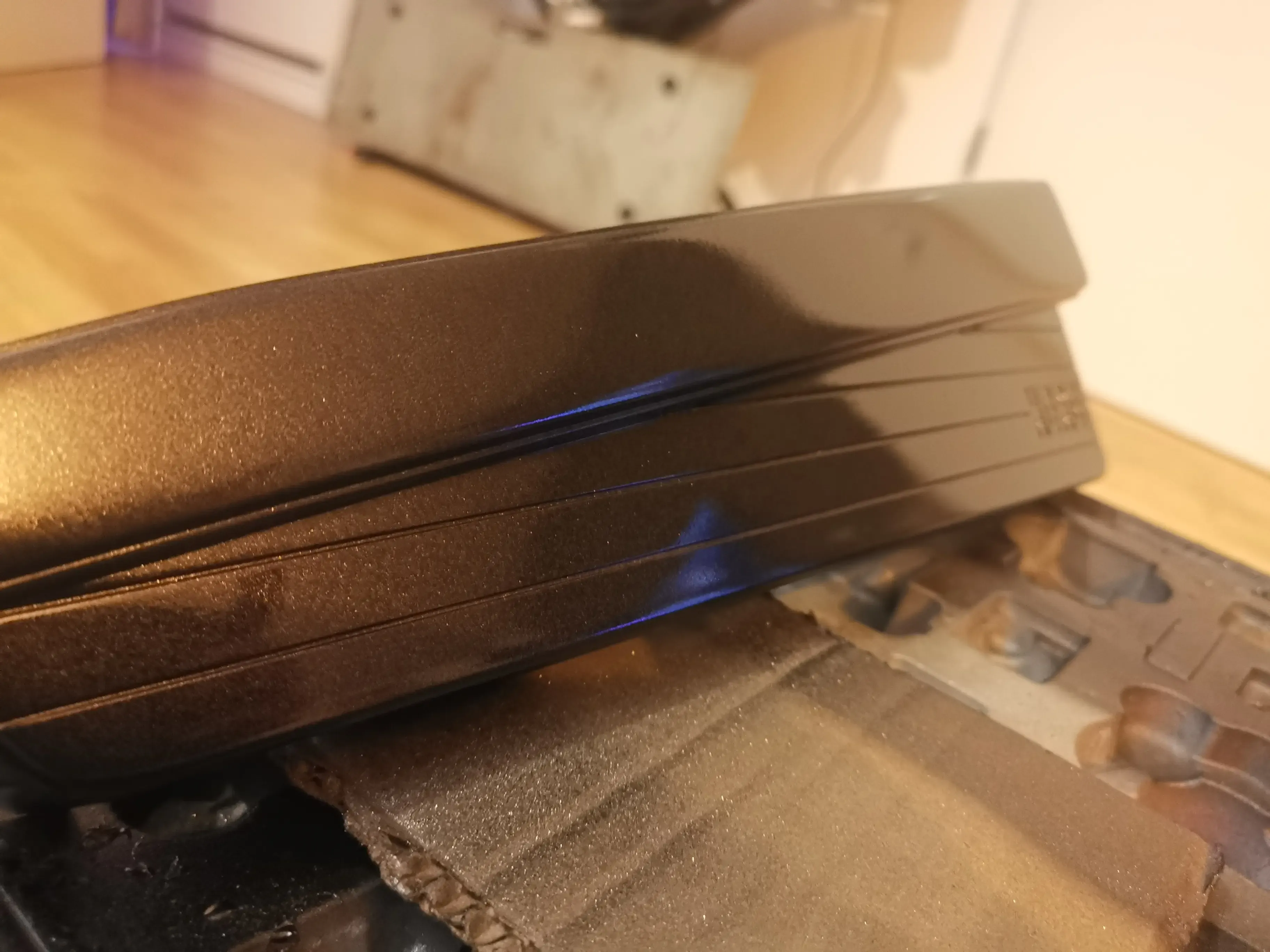 End caps and joystick panel in metallic paint