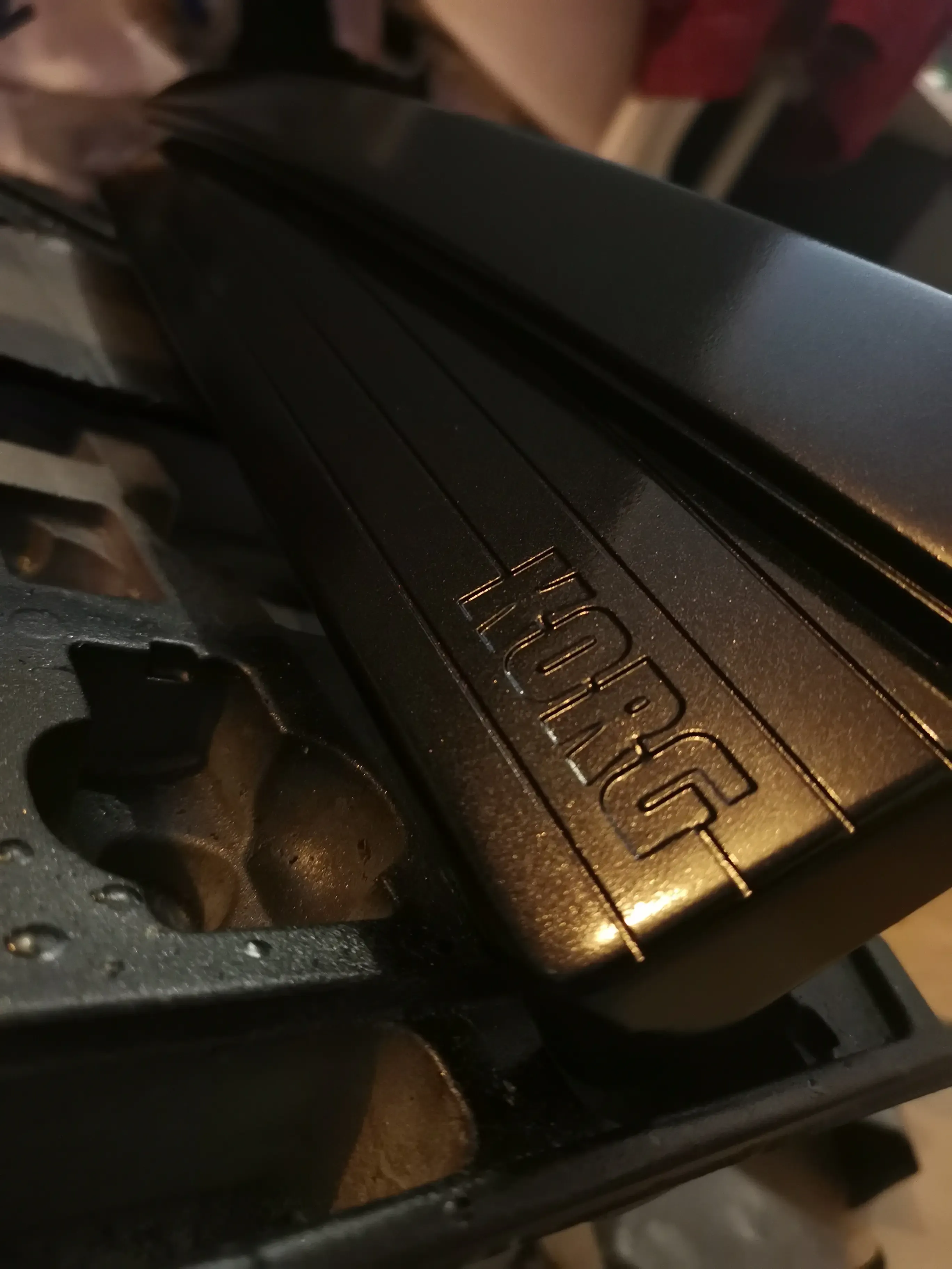 End caps and joystick panel in metallic paint