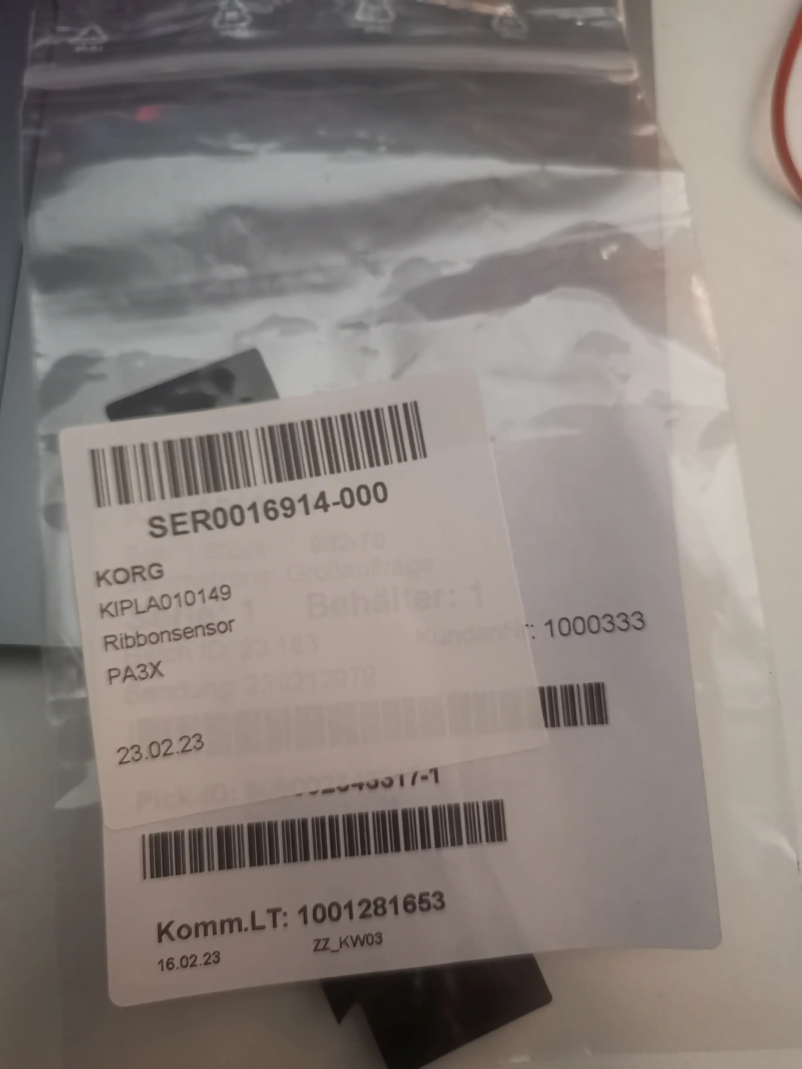 Ribbon sensors and new parts