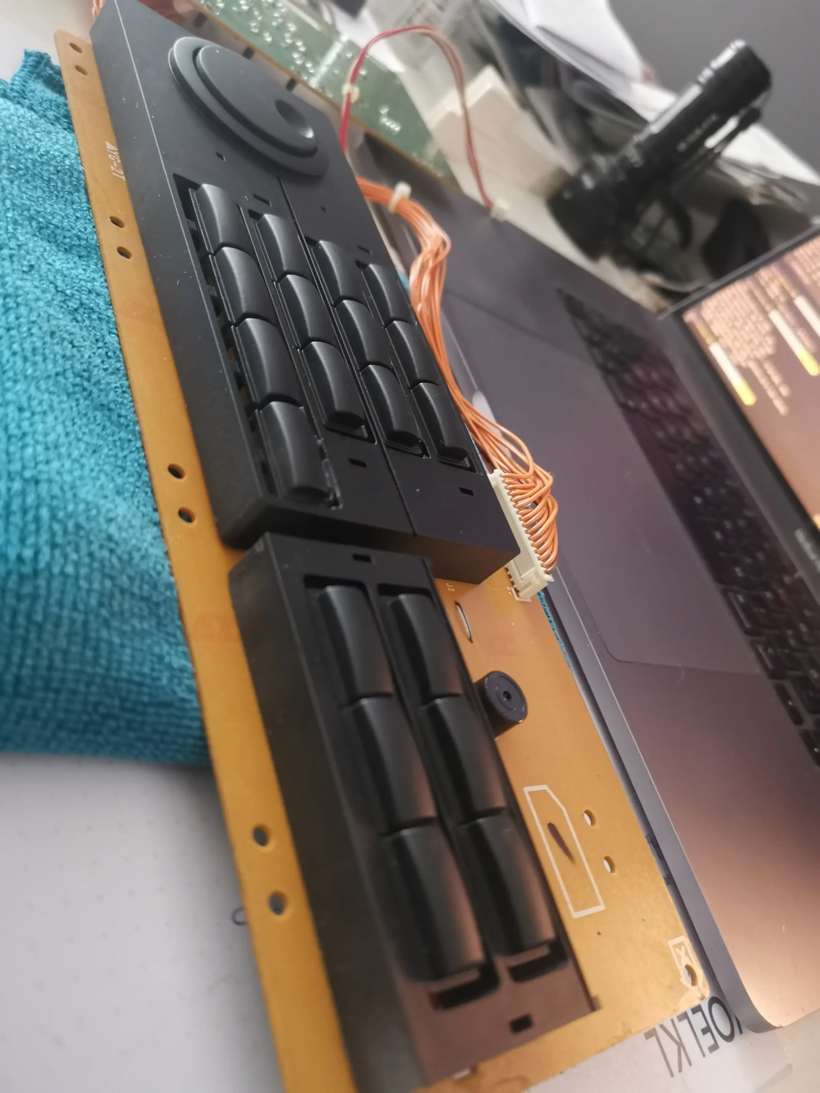 Assembling panels, joystick and display
