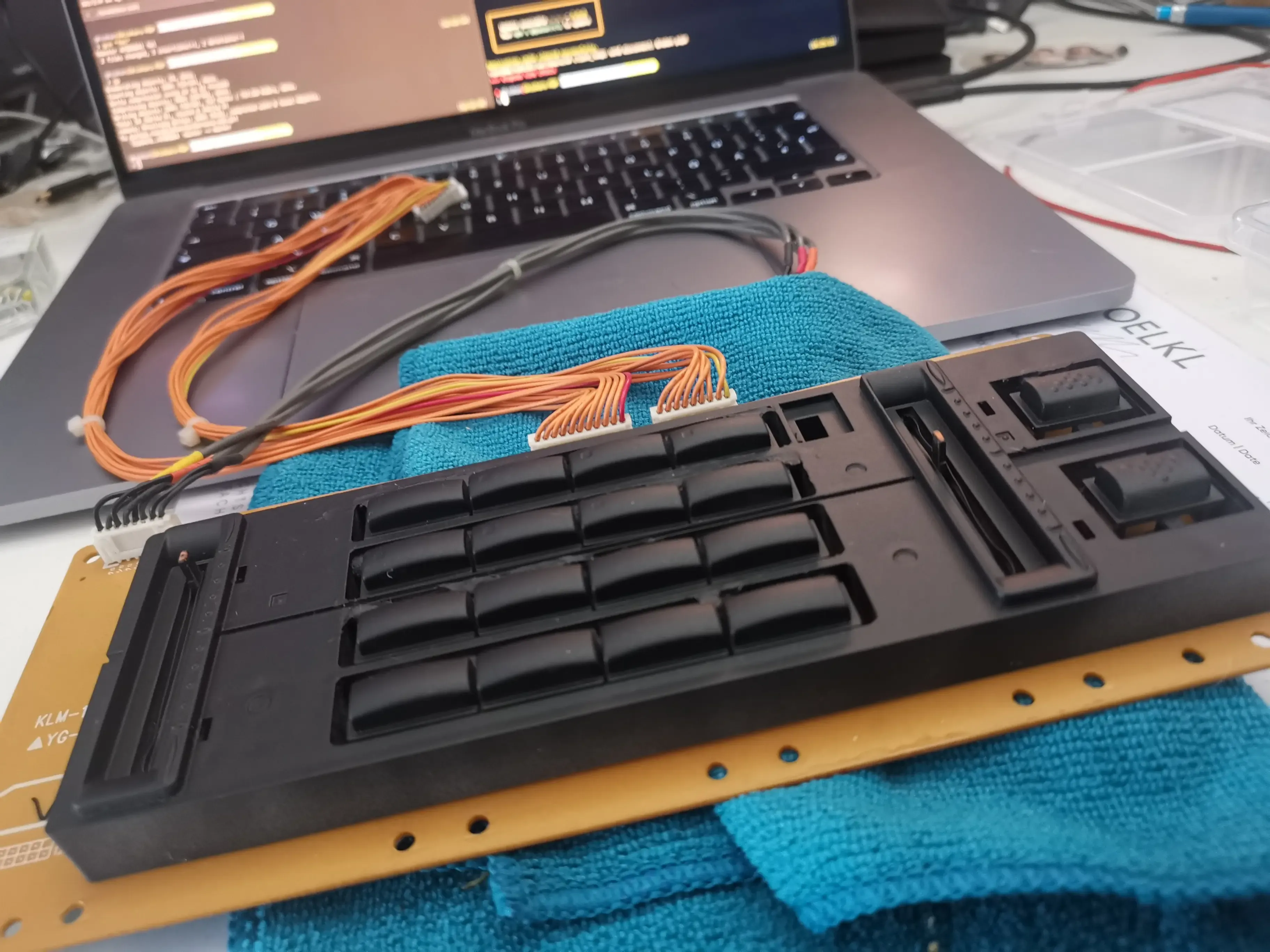 Assembling panels, joystick and display