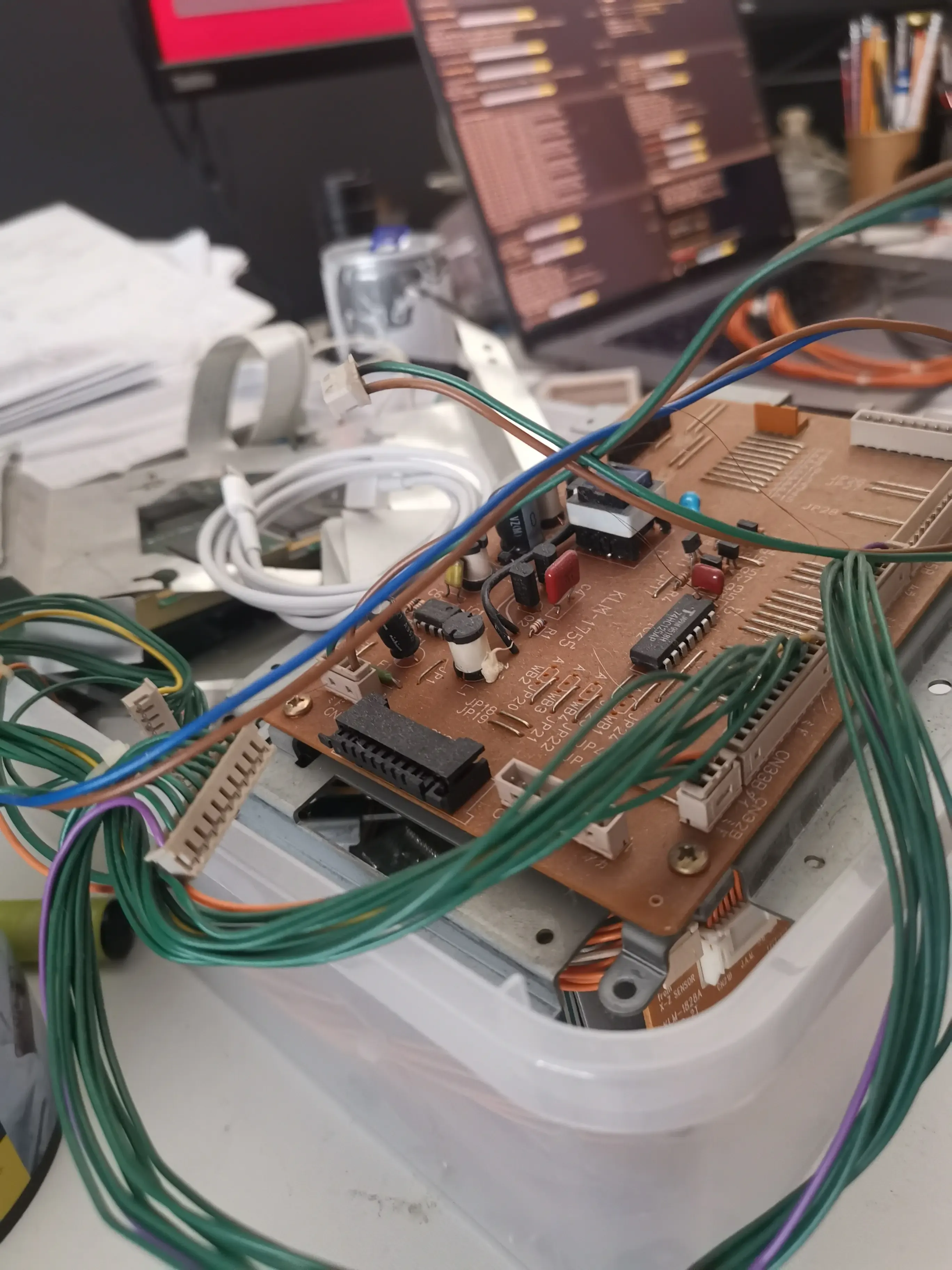 Assembling panels, joystick and display
