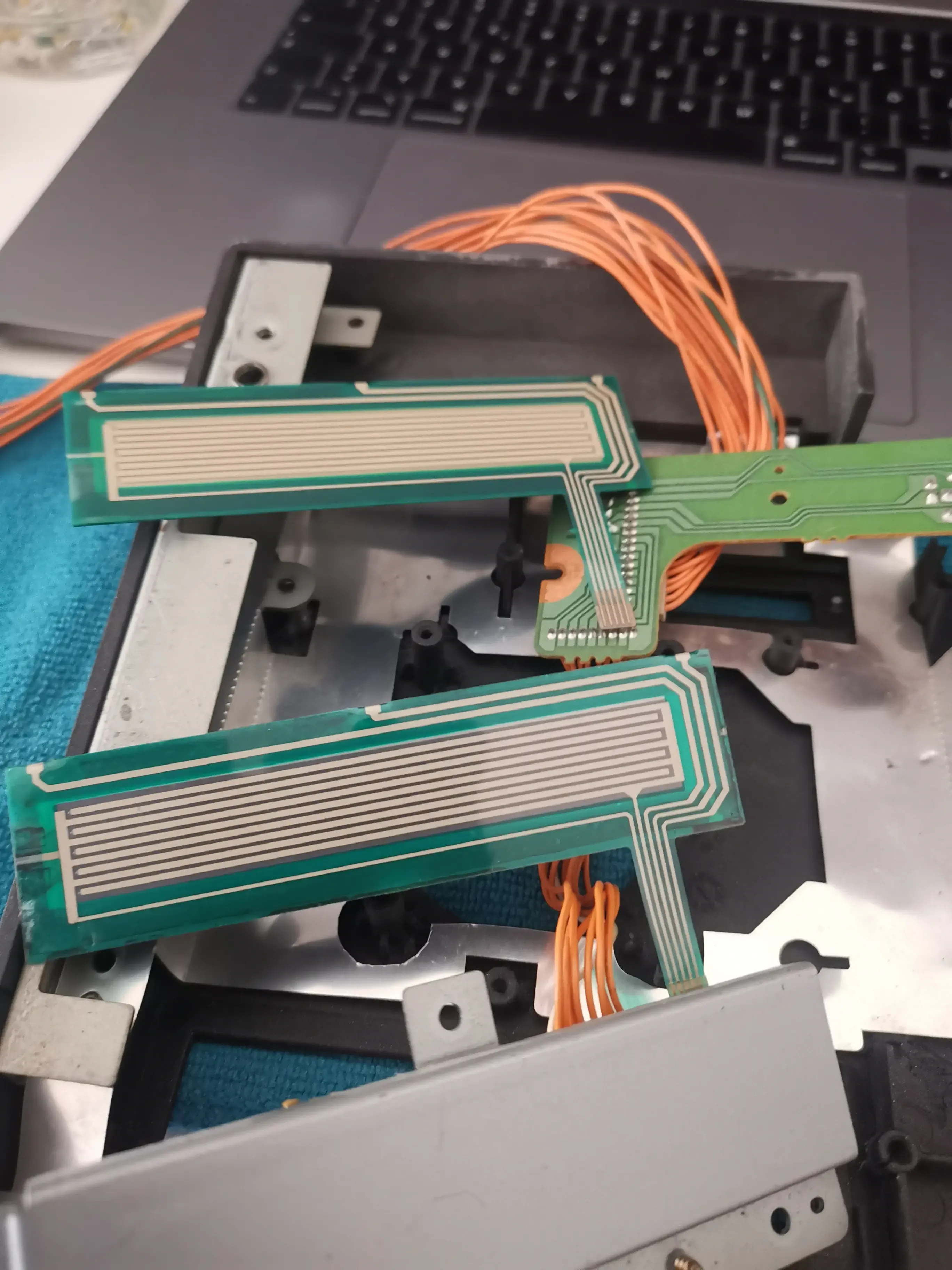 Assembling panels, joystick and display