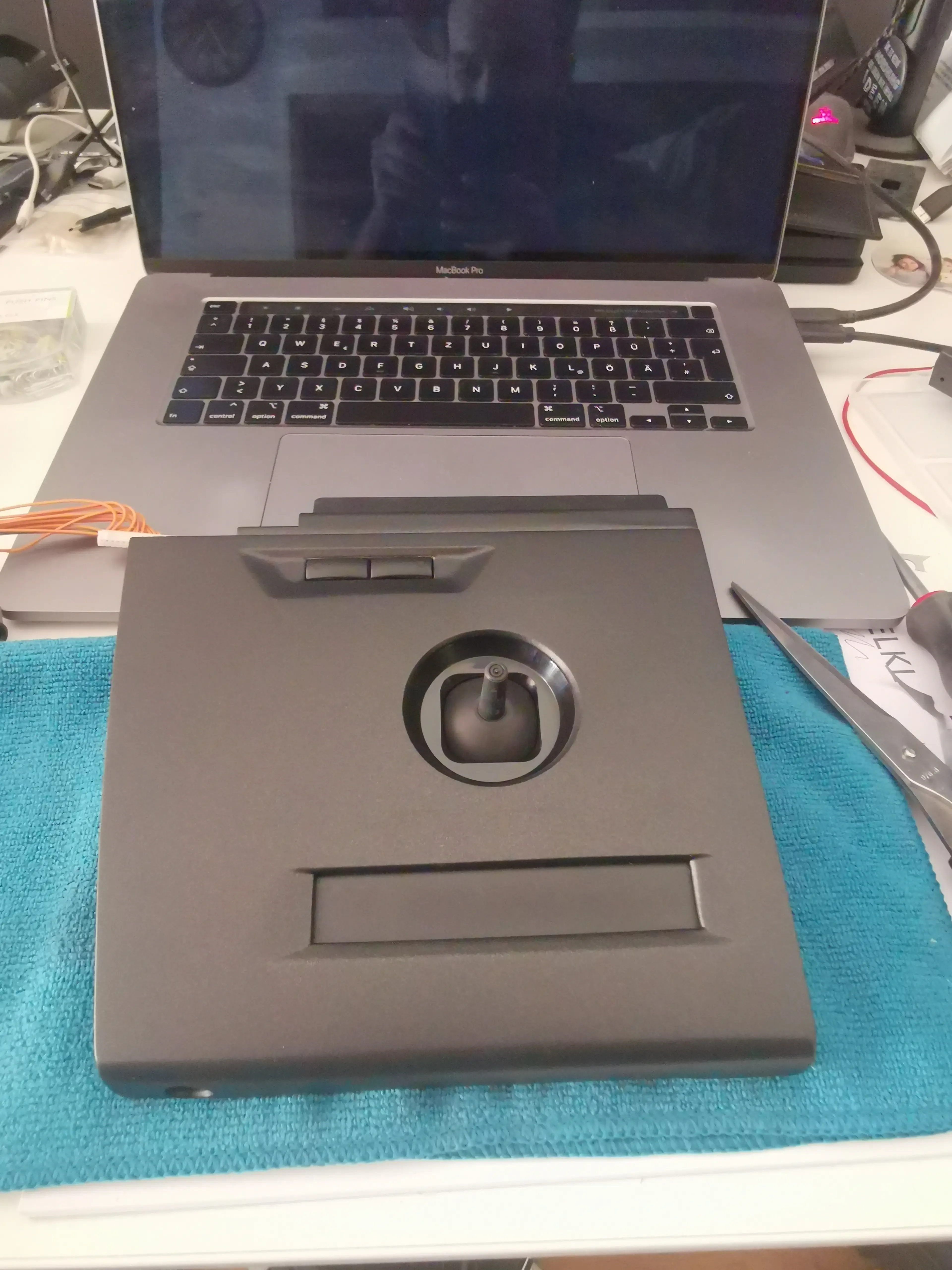 Assembling panels, joystick and display