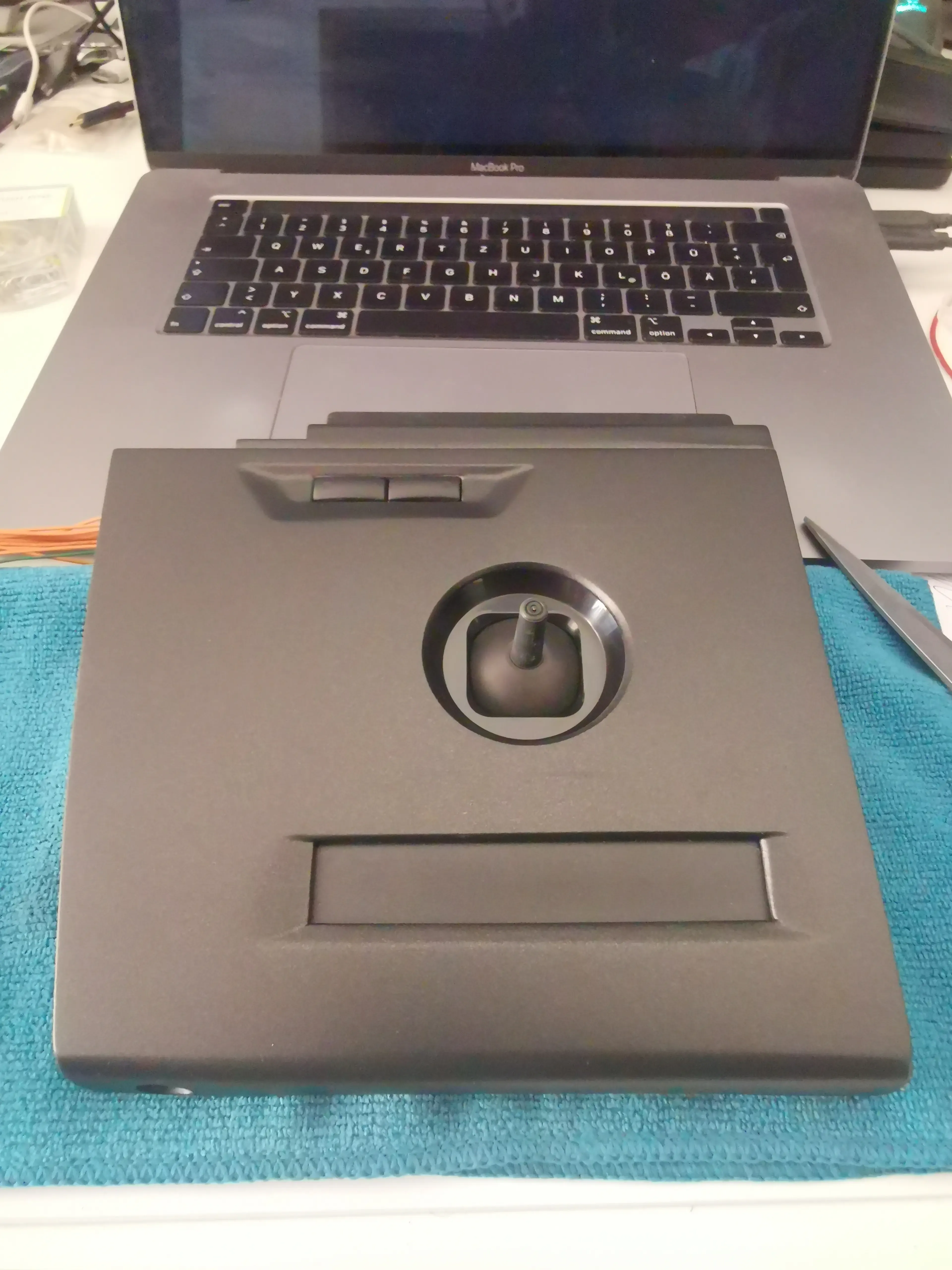 Assembling panels, joystick and display