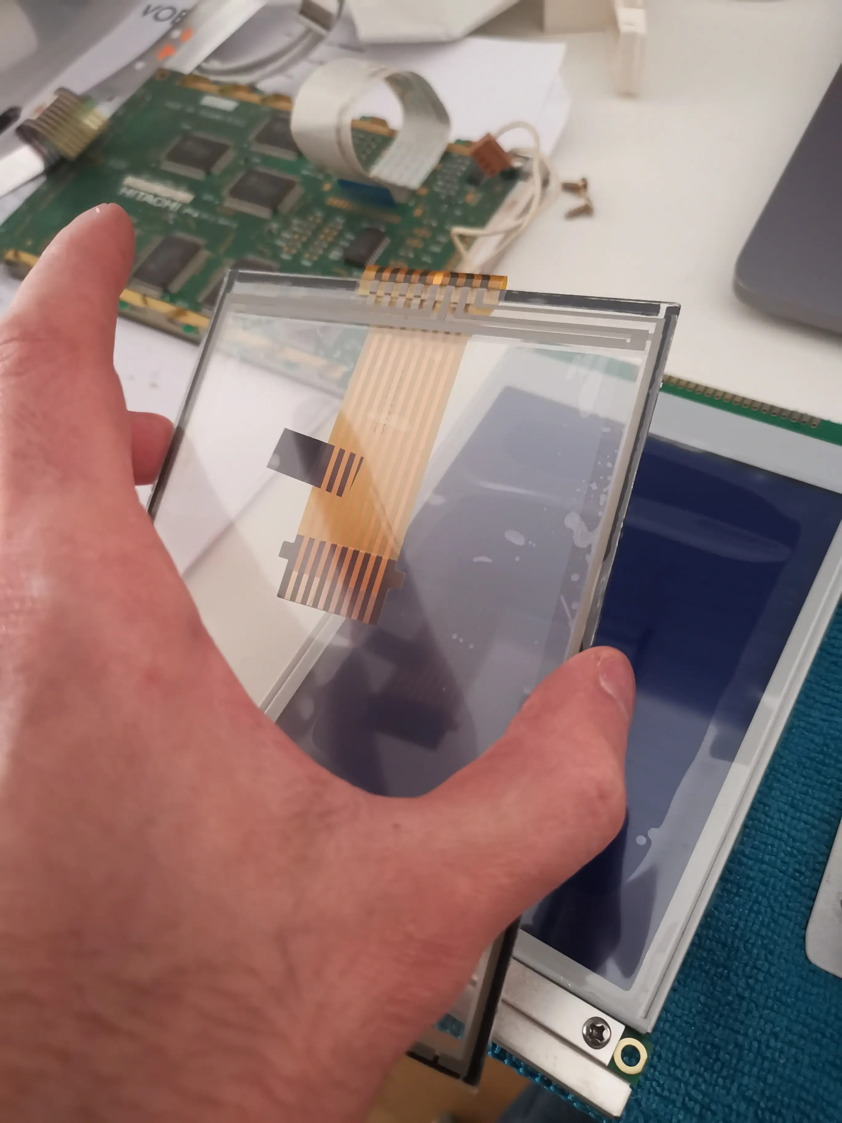 Assembling panels, joystick and display