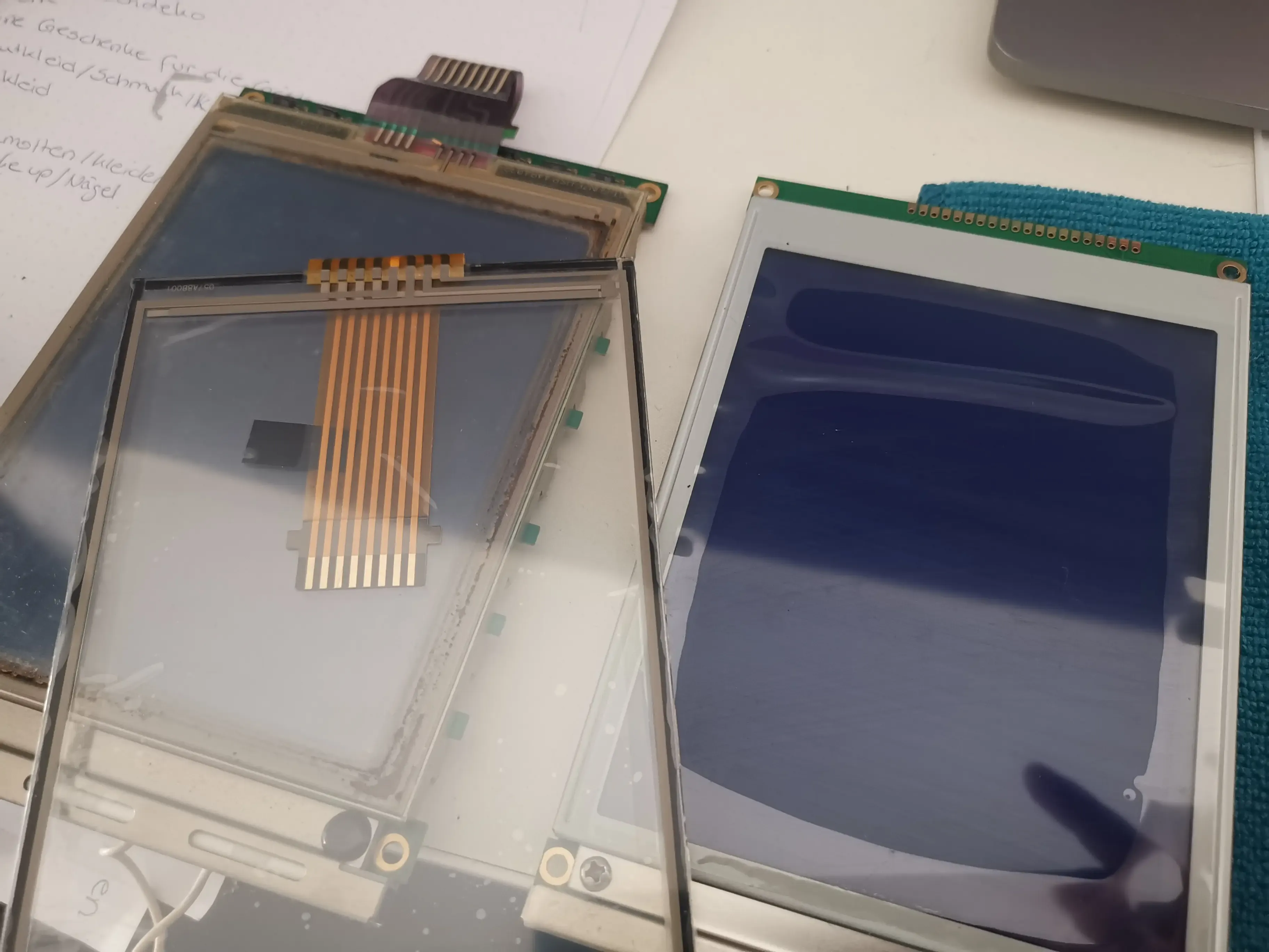 Assembling panels, joystick and display