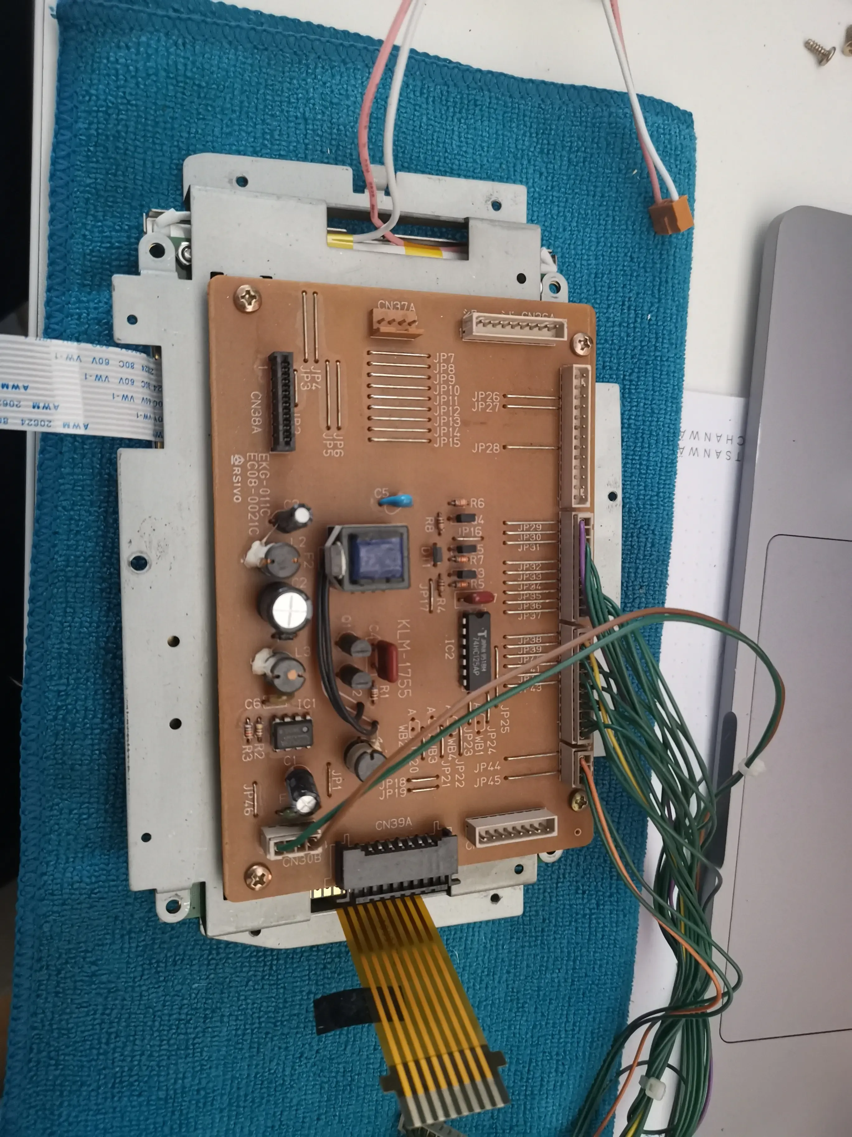 Assembling panels, joystick and display