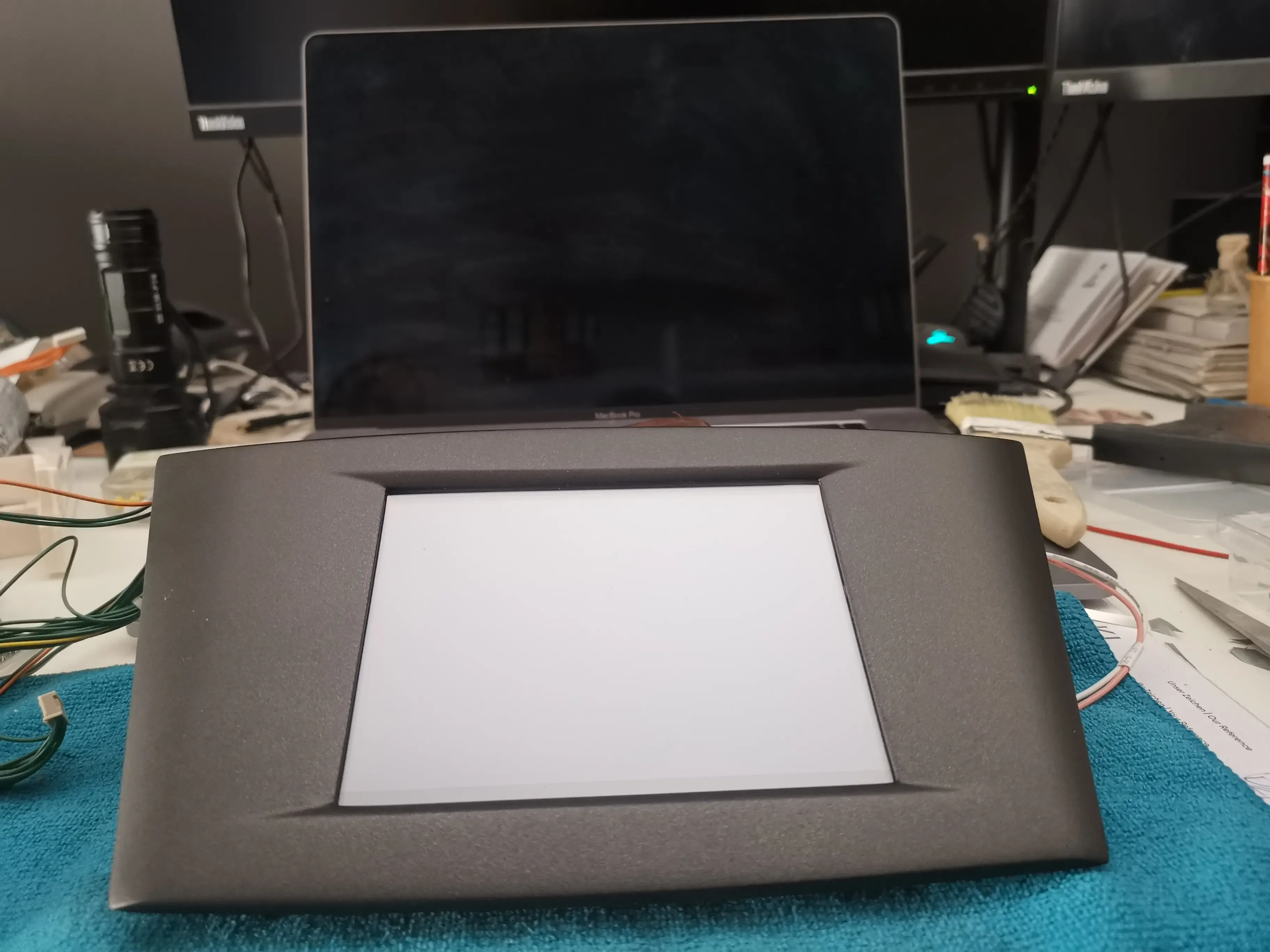 Assembling panels, joystick and display