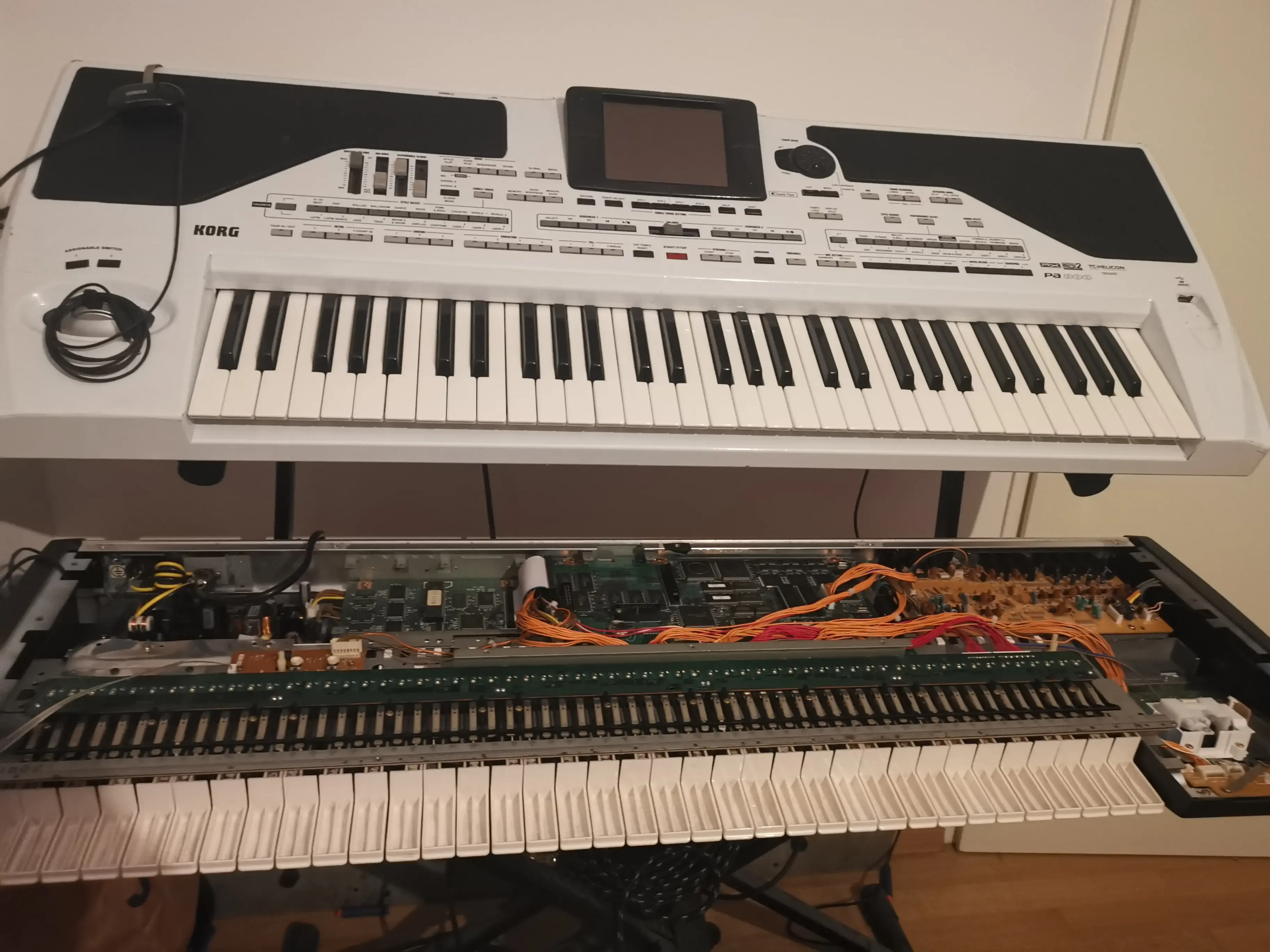 Keys reinstalled and the new display backlight