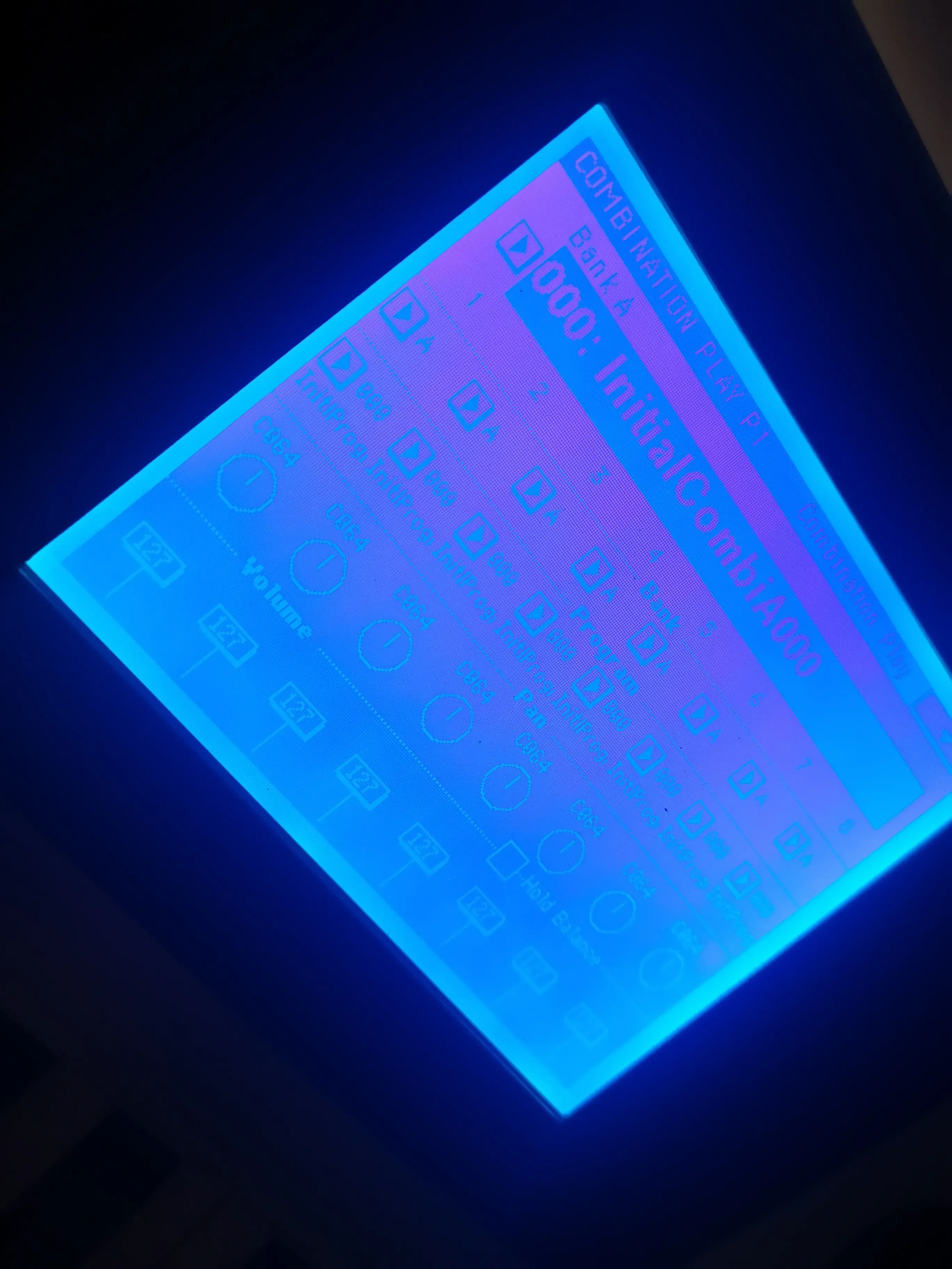 Keys reinstalled and the new display backlight