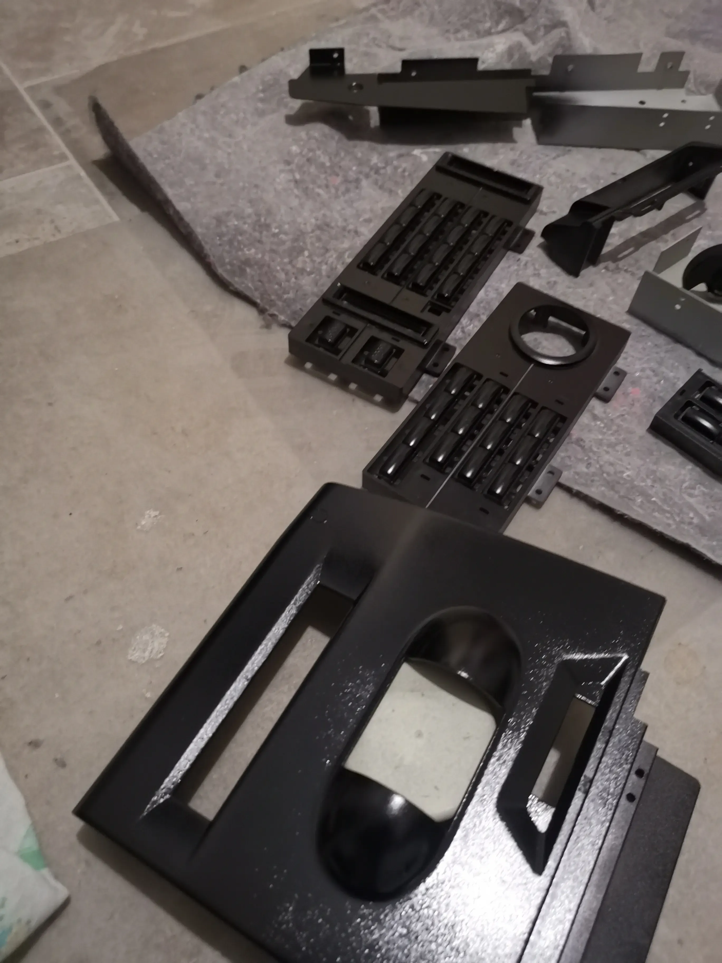 Trinity parts painted in black metallic