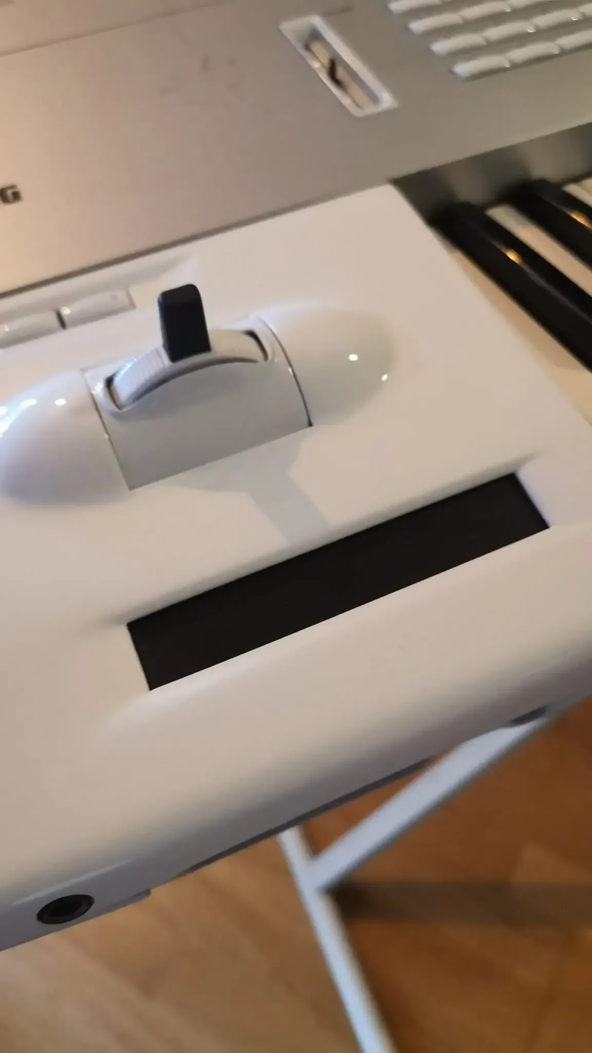 The white joystick panel