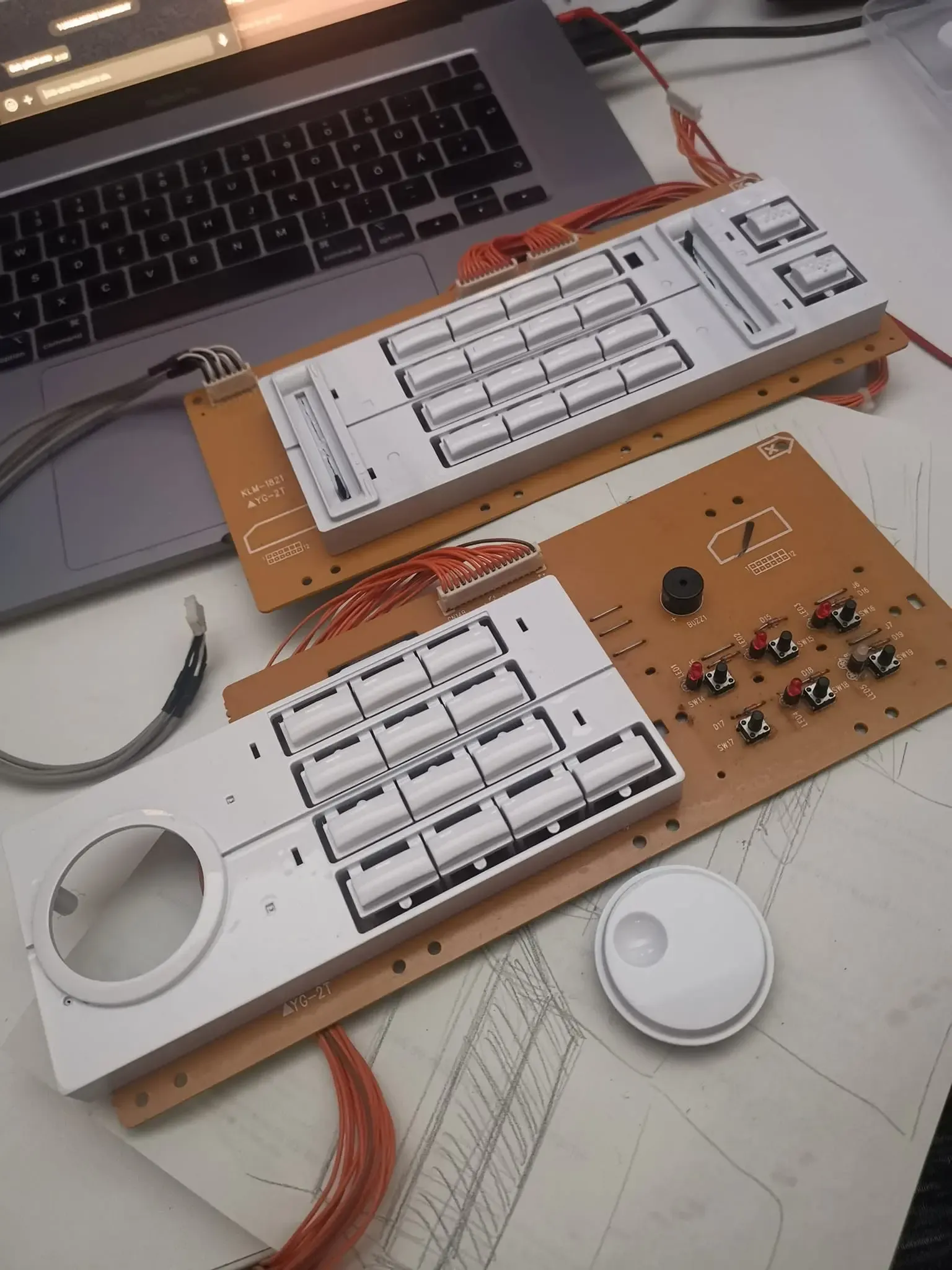 Front panels, button frames and display bezel