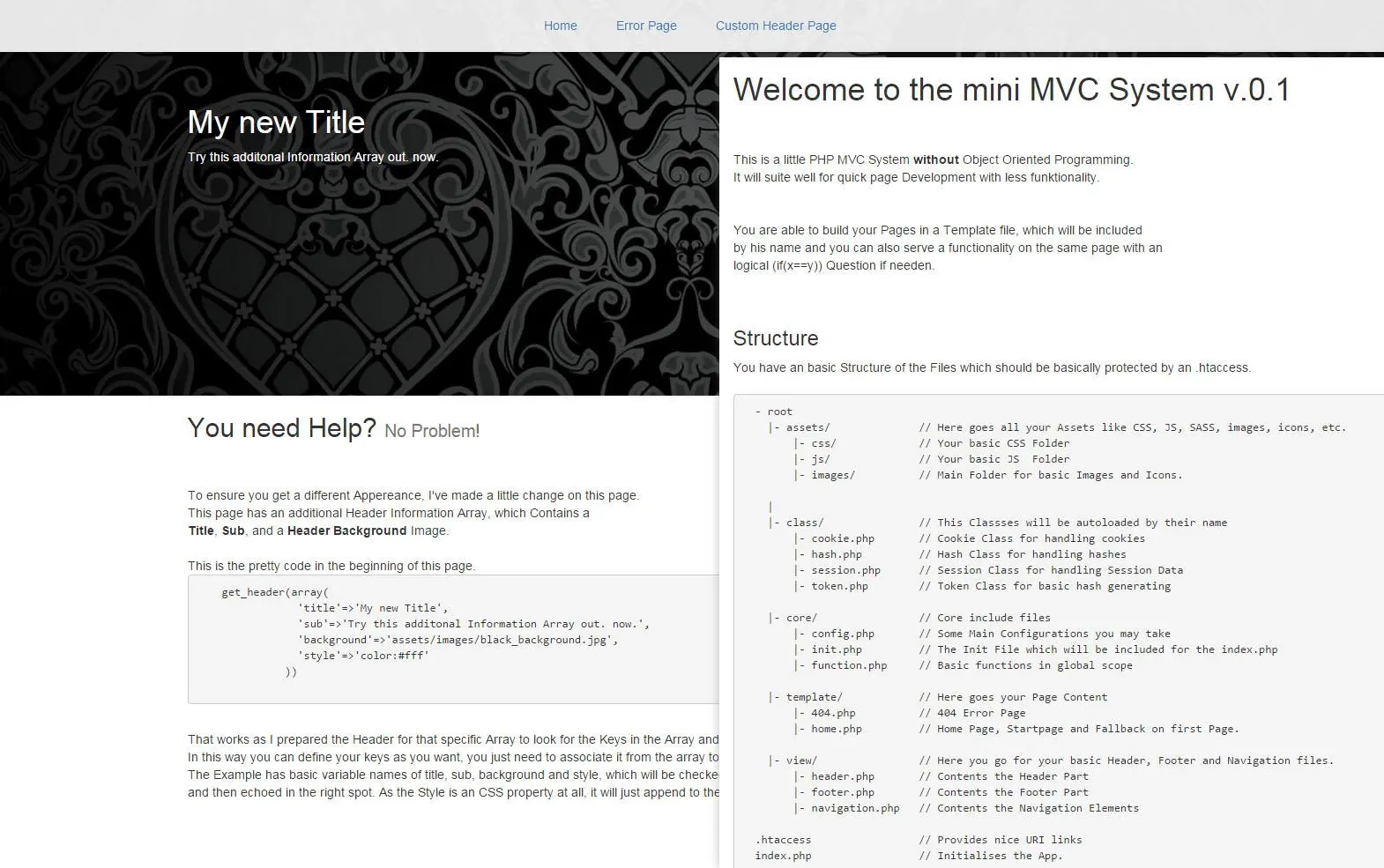 Mini MVC